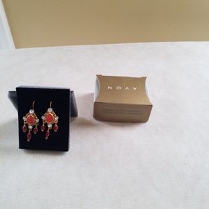 Avon  rhinestone  accent triple  drop  earrings